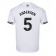 Maillot de foot Fulham Joachim Andersen #5 Domicile vêtements 2025-26 Manches Courtes Maillot de foot Fulham Joachim Andersen #5 Domicile vêtements 2025-26 Manches Courtes